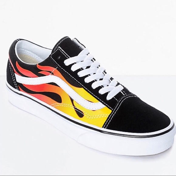 vans skool flame